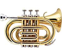 Bass Trumpets, Professional mini trumpet Pocket Trumpet B-flat Wind Instrument Mini Trumpet Brass Instrument Palm Trumpet Beginner