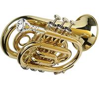 Bass Trumpets, Professional mini trumpet Professional Trumpet B-flat Palm Trumpet Pocket Trumpet Mini Trumpet Cornet Three-key Small Trumpet Three-tone