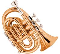 Bass Trumpets, Professional mini trumpet Rose Gold Color Brass Body Pocket Trumpet Silver Plated Bb Tone Brass Instrument Suitable For Beginners