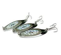 Bass Wedge Lure 3 X 21g Chrome Wedges Dexter Style Metal Spinners Deep Slow Pitch Prisma Bait