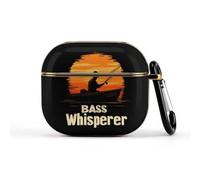 Bass Whisperer Sunset Compatible with Airpods 3 Case Hard Scratch-Resistant Drop-Proof Protective Cover with Keychain