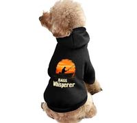 Bass Whisperer Sunset Dog Hoodie Warm Pet Clothes Comfort Sweatshirt Outfit for Cats Dogs