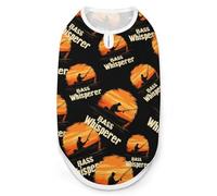Bass Whisperer Sunset Dog Shirts Summer Pet Clothes Comfort T-Shirts Vest Sleeveless Tank Top for Cats Dogs L