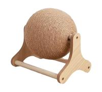 Bassadoro Cat Scratching Ball with Stable Stand, Sisal Rope Toy for Cats, Ferrets, Rabbits, Small Animals (17.5x18x18cm / 6.9x7.1x7.1 inch)