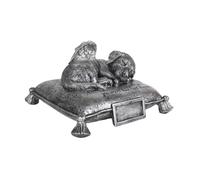 Bassadoro Pet Urn for Ashes, Sleeping Dog Memorial Statue, Resin Pet Cremation Urn for Garden, Park, Yard, Backyard, Shelf, or Table