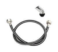 Bassadoro Shower Bracket Shower Arm Bracket Hair Wash Basin Shower Head Holder with Hose Set 8.5x9cm 70cm Tube