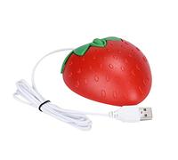 Bassadoro Strawberry Designed Optical USB Gaming Mouse for Laptop, 1000 DPI, Plug and Play, Compatible with Windows 95/98/ME/2000/XP/VISTA