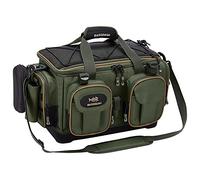 Bassdash Fishing Tackle Shoulder Bag Water Resistant Lightweight Gear Storage Pack with Hard Molded Bottom Rain Cover