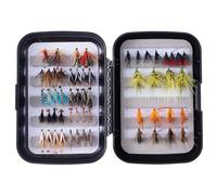 BASSDASH Fly Fishing Wet Flies for Trout Salmon Fishing Nymphs Streamers with Fly Box