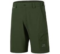 Bassdash FP01M 10.5” Mens Fishing Cargo Shorts Quick Dry UPF 50+ Water Resistant Army Green