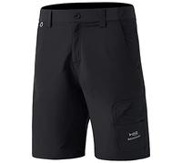 Bassdash FP01M 10.5” Mens Fishing Cargo Shorts Quick Dry UPF 50+ Water Resistant Black
