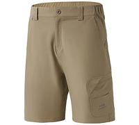 Bassdash FP01M 10.5” Mens Fishing Cargo Shorts Quick Dry UPF 50+ Water Resistant Khaki