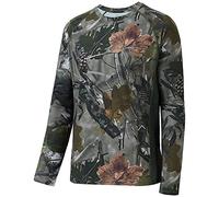 BASSDASH FS13M Men's Hunting Camo Performance Long Sleeve Shirt Fishing UPF50+, Woodlandⅰ, XXL