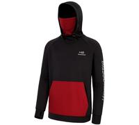 Bassdash Men’s Fishing Fleece Hoodie with Neck Gaiter Water Resistant Performance Sweatshirt FS18M Black/Red