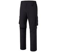 Bassdash Men’s Outdoor Quick Dry Convertible Pants Zip-Off Water Resistant Lightweight Fishing Hiking Cargo Shorts with UPF50+ Sun Protection FP02M Black