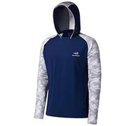 Bassdash Men’s UPF 50 Performance Fishing Shirt Cooling Hoodie Camo Long Sleeve