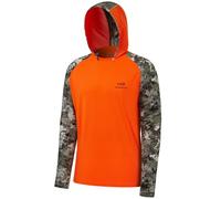 Bassdash Men’s UPF 50 Performance Fishing Shirt Cooling Hoodie Camo Long Sleeve