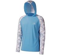 Bassdash Men’s UPF 50 Performance Fishing Shirt Cooling Hoodie Camo Long Sleeve