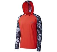 Bassdash Men’s UPF 50 Performance Fishing Shirt Cooling Hoodie Camo Long Sleeve