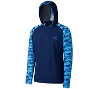 Bassdash Men’s UPF 50 Performance Fishing Shirt Cooling Hoodie Camo Long Sleeve