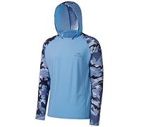 Bassdash Men’s UPF 50 Performance Fishing Shirt Cooling Hoodie Camo Long Sleeve