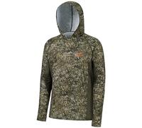 BASSDASH Men's UPF 50+ Lightweight Hunting Camo Hoodie Quick Dry Performance Long Sleeve Fishing Shirt with Hood FS30M, Mossy Wood, L