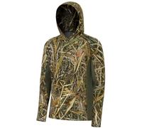BASSDASH Men's UPF 50+ Lightweight Hunting Camo Hoodie Quick Dry Performance Long Sleeve Fishing Shirt with Hood FS30M