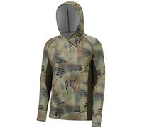 BASSDASH Men's UPF 50+ Lightweight Hunting Camo Hoodie Quick Dry Performance Long Sleeve Fishing Shirt with Hood FS30M, Python Camo, XXL