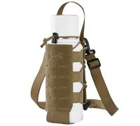 BASSDASH MOLLE Water Bottle Holder Pouch with Shoulder Strap Modular Bag for Fishing Hunting Hiking Travel Outdoor Activities