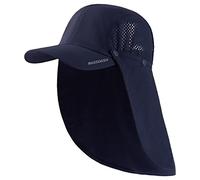 Bassdash UPF 50+ Foldable Fishing Hat Baseball Cap with Removable Neck Flap Portable for Men Women Golf Hiking