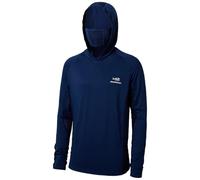 Bassdash UPF 50+ Men’s Long Sleeve Fishing Shirt with Mask UV Neck Gaiter Hoodie Dark Blue