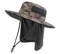 Bassdash UPF 50+ Sun Fishing Hat Water Resistant with Detachable Neck Flap