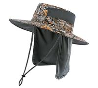 Bassdash UPF 50+ Sun Fishing Hat Water Resistant with Detachable Neck Flap