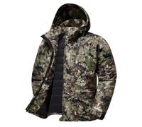 BASSDASH Walker Men’s Insulated Waterproof Fishing Hunting Jackets Silent Breathable Lightweight Winter Coat for Cold Weather, Grunge Camo, XXL