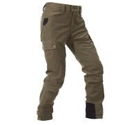 BASSDASH Walker Men’s Waterproof Breathable Hunting Pants with Silent Outer Fabric for Fishing Turkey Upland, Khaki Green, 36W x 30L