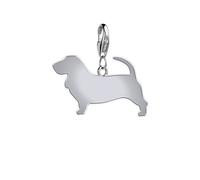 Basset Fauve De Bretagne Silhouette Silver Charm