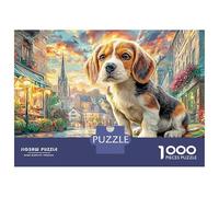 Basset Hound 1000 Piece Jigsaw Puzzles Beagle Dog Portrait Adults Aged 12 And Above Educational Games Home Decoration Difficult Challenging Male And Female Birthday 38x26cm/1000pcs Gifts
