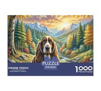 Basset Hound 1000 Piece Jigsaw Puzzles for Adults Challenging Games Beautiful Decoration 38x26cm/1000pcs
