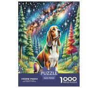 Basset Hound 1000 Piece Jigsaw Puzzles Fun Challenging Modern Pet Dog Classic Educational Games Beautiful Decoration for Adults And Kids Age 70x50cm/1000pcs