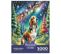 Basset Hound 1000 Piece Jigsaw Puzzles Fun Challenging Modern Pet Dog Educational Game Beautiful Decoration For Children And Adults Aged 14 And Over 38x26cm/1000pcs