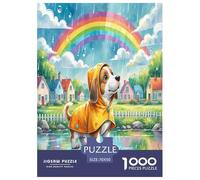 Basset Hound 1000 Piece Jigsaw Puzzles Fun Challenging Modern Pet Dog for Family Activity Game Beautiful Decoration For Children And Adults Aged 14 And Over 70x50cm/1000pcs