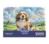 Basset Hound 1000 Piece Jigsaw Puzzles Fun Challenging Modern Pet Dog Puzzles Game Perfect for Relaxation Suitable for Children & People Aged 14+ 70x50cm/1000pcs