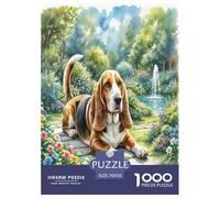 Basset Hound 1000 Pieces Animal Dog Jigsaw Puzzles with Paper Art Creativity & Gift Giving for Adults And Kids Age 12 Years Up Educational Games 70x50cm/1000pcs