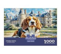 Basset Hound 1000 Pieces Animal Dog Jigsaw Puzzles with Paper Art Creativity & Gift Giving for Adults And Kids Age 12 Years Up Fun Challenges 70x50cm/1000pcs