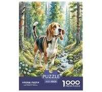 Basset Hound 1000 Pieces Animal Dog Jigsaw Puzzles with Paper Art Perfect for Relaxation Families Fit Fun Challenges 38x26cm/1000pcs