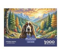 Basset Hound 1000 Pieces Jigsaw Puzzles Engaging Educational Games Jigsaw Puzzles Beautiful Decoration for Gifts 52x38cm/1000pcs