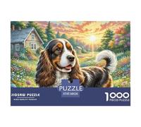 Basset Hound 1000 Pieces Jigsaw Puzzles Engaging Home Decoration Jigsaw Puzzles Home Decoration for Adults And Kids 38x26cm/1000pcs
