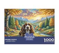 Basset Hound 1000 Pieces Jigsaw Puzzles For Adults Challenging Game Stress Relieving Entertainment Exercise The Memory of The Brain for Family Decorations 38x26cm/1000pcs