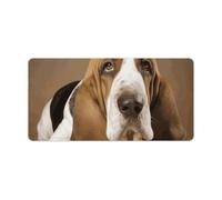 Basset Hound Desk Mat with Stitched Edges, Rubber Mouse Mat for Keyboard Mats Non-Slip Waterproof Desk Pad Office Supplies Large Gaming Mouse Pad for Home Work