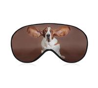 Basset Hound Dog Flying Ears Soft Eye Masks with Adjustable Strap Lightweight Comfortable Blindfold for Sleeping